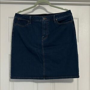 Talbots Navy Denim Mini Skirt